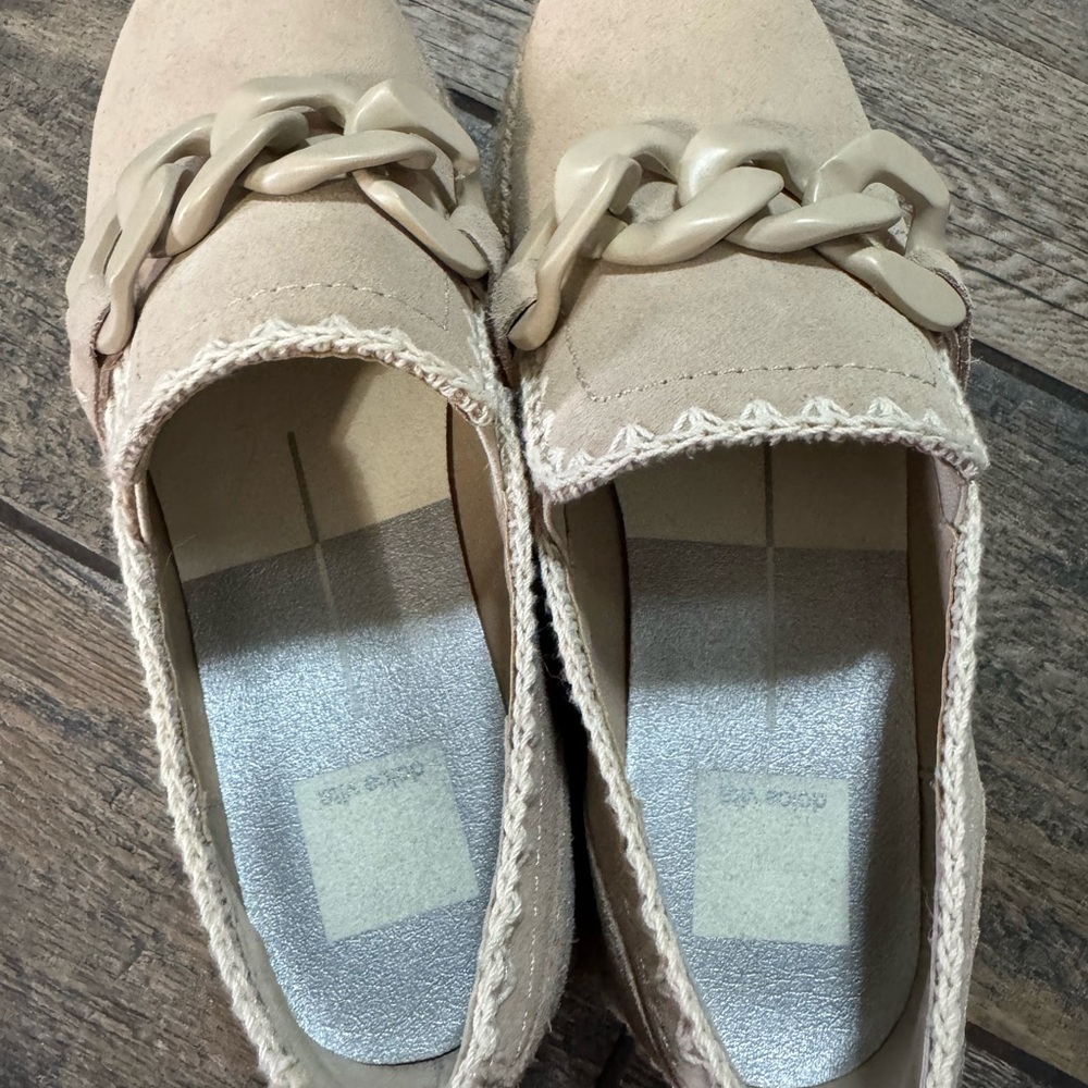 Dolce Vita Beige Chain Espadrille Loafers - Picture 3 of 4